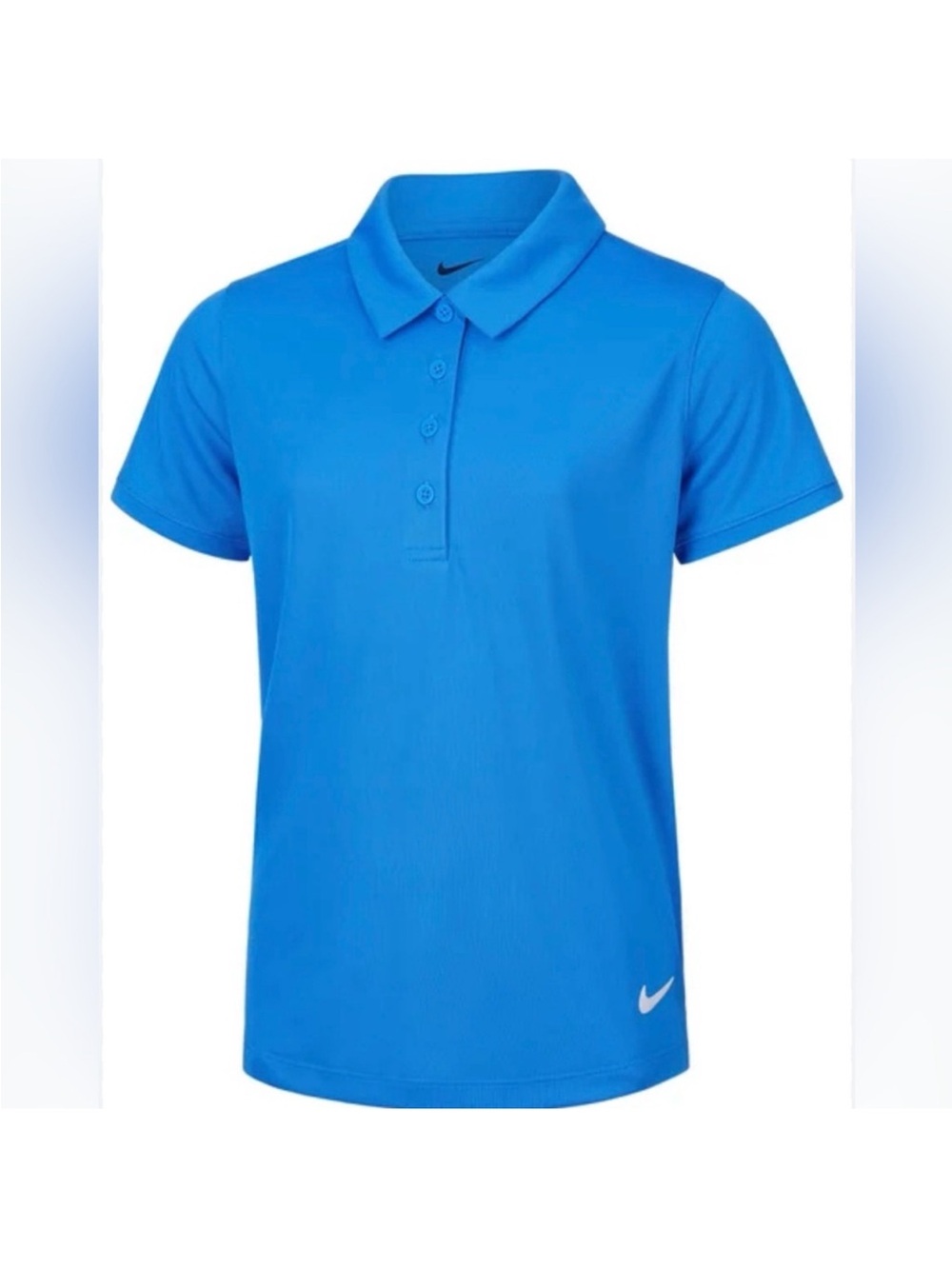 Nike Blue kids Dri-fit golf Short Sleeve Polo Top